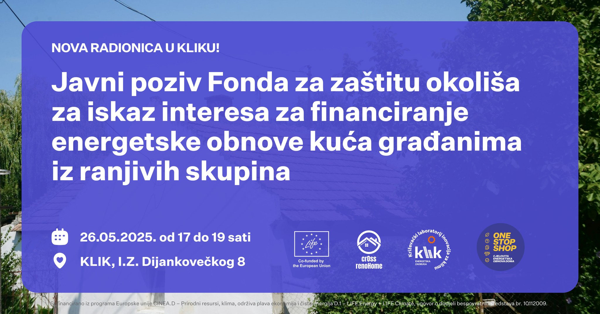 klik zadruga radionica križevci javni poziv za iskaz interesa energetsko siromaštvo energetska obnova
